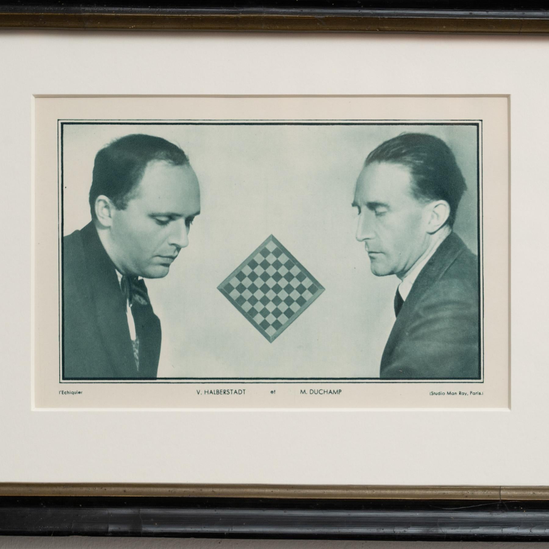 Belgian Man Ray Le Monde des Echecs Framed Photographic Print of Marcel Duchamp