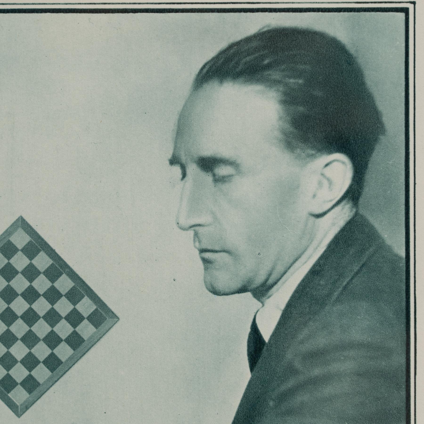 Man Ray Le Monde des Echecs Framed Photographic Print of Marcel Duchamp In Good Condition In Barcelona, Barcelona