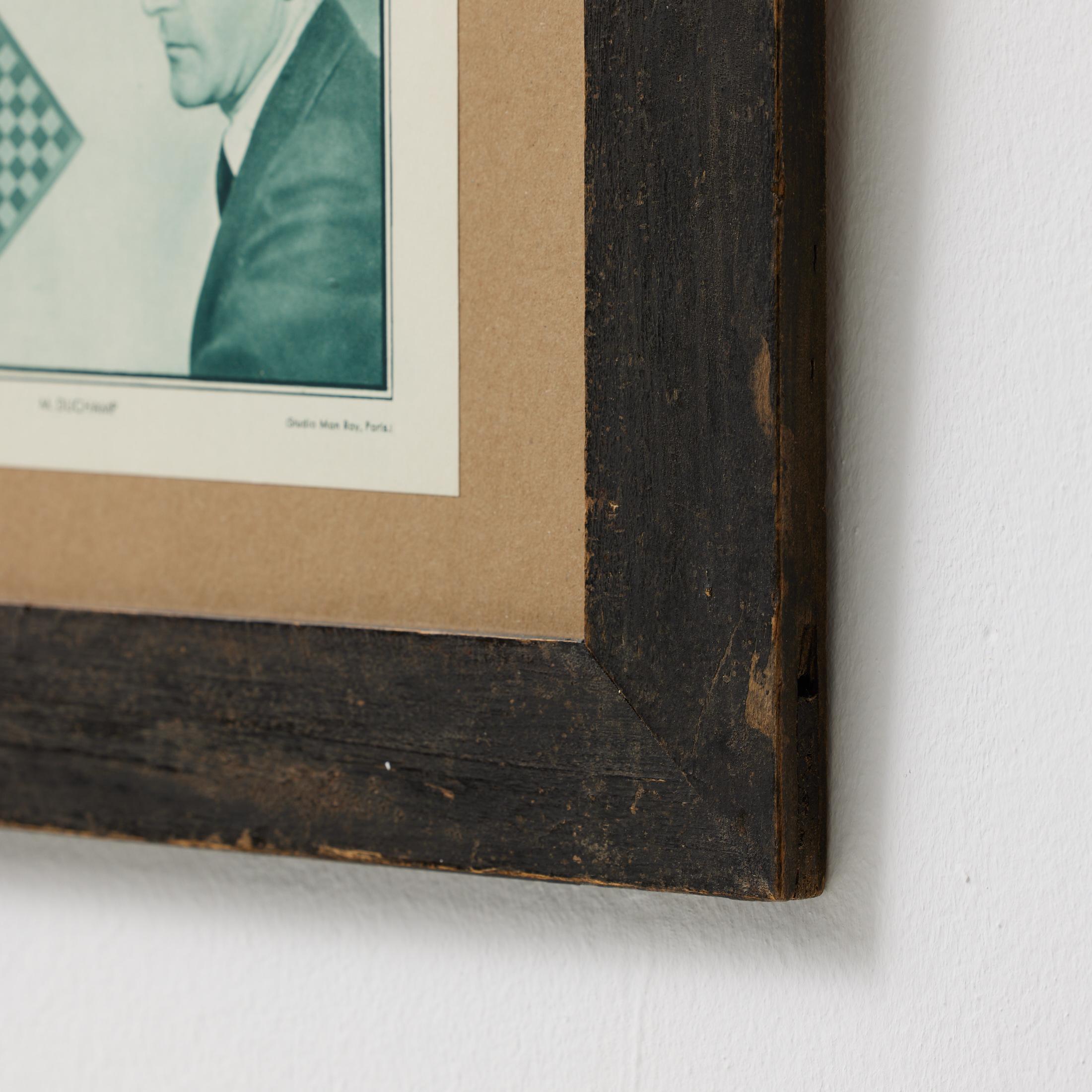 Man Ray Le Monde des Echecs Framed Photographic Print of Marcel Duchamp im Zustand „Gut“ im Angebot in Barcelona, Barcelona