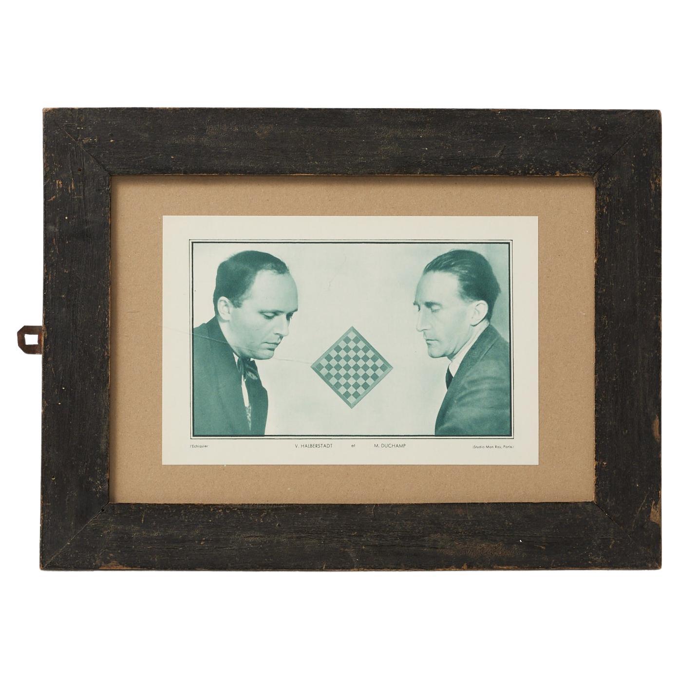 Man Ray Le Monde des Echecs Framed Photographic Print of Marcel Duchamp