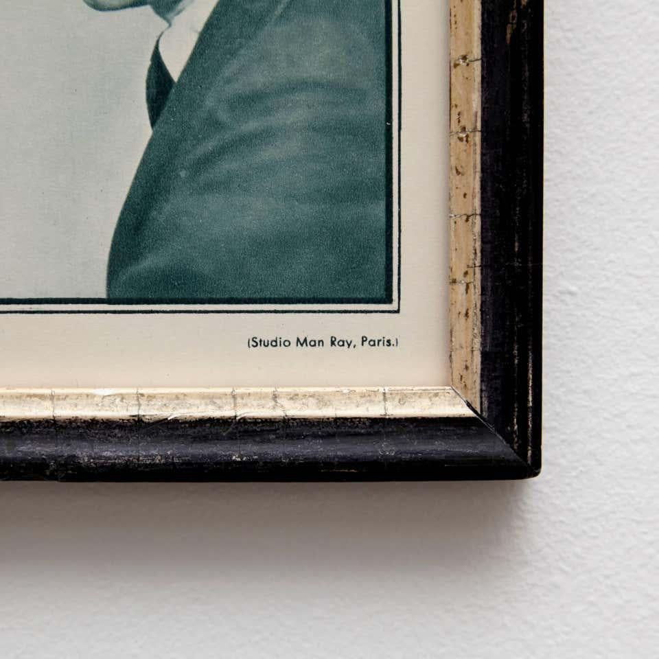 Mid-Century Modern Man Ray Le Monde des Echecs Framed Photographic Print of Marcel Duchamp For Sale