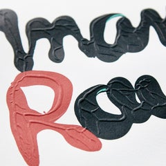 Man Ray Limited Edition Red and Black Photolithography "R", circa 1970