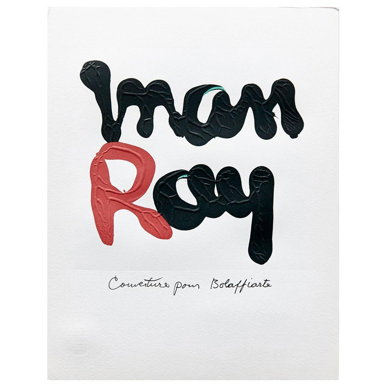 Man Ray Limited Edition Red and Black Photolithography "R", circa 1970 For Sale