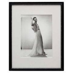 Man Ray Stamped Black and White Framed Photography of a Model, circa 1970