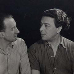 Man Ray Black and White Framed Photography of Paul Eluard and André Breton