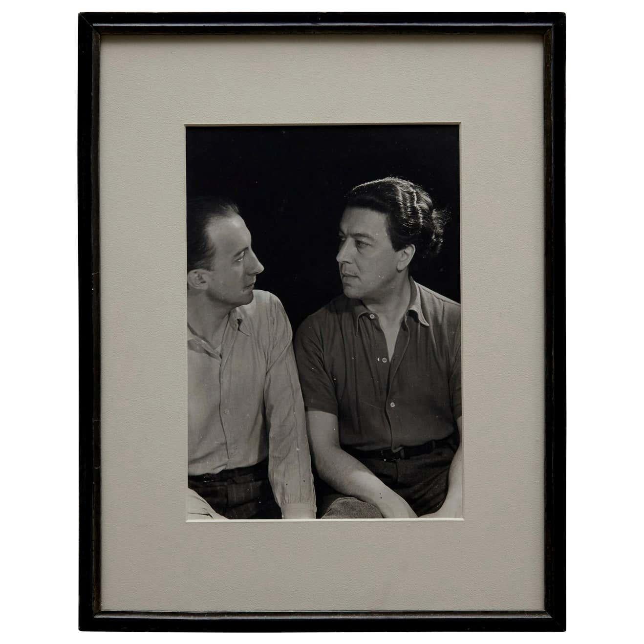 Portrait of Paul Eluard and André Breton photographed by Man Ray, 1932.

A posthumous print from the original negative in 1977 by Pierre Gassmann.

Gelatin silver bromide.

Born (Philadelphia, 1890-Paris, 1976) Emmanuel Radnitzky, Man Ray