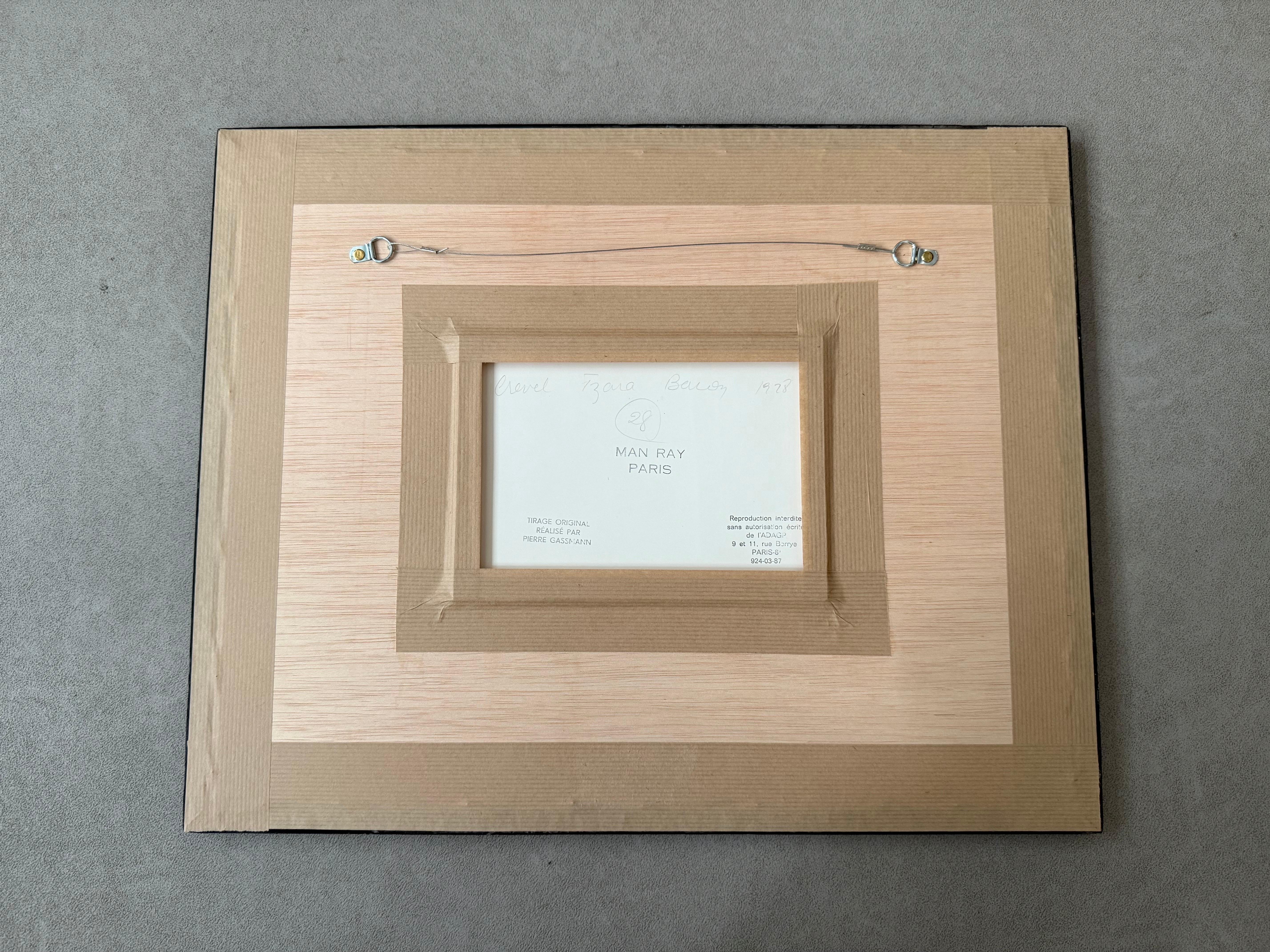 Man Ray Photography of René Crevel, Tristan Tzara, Jacques Baron Framed For Sale 3