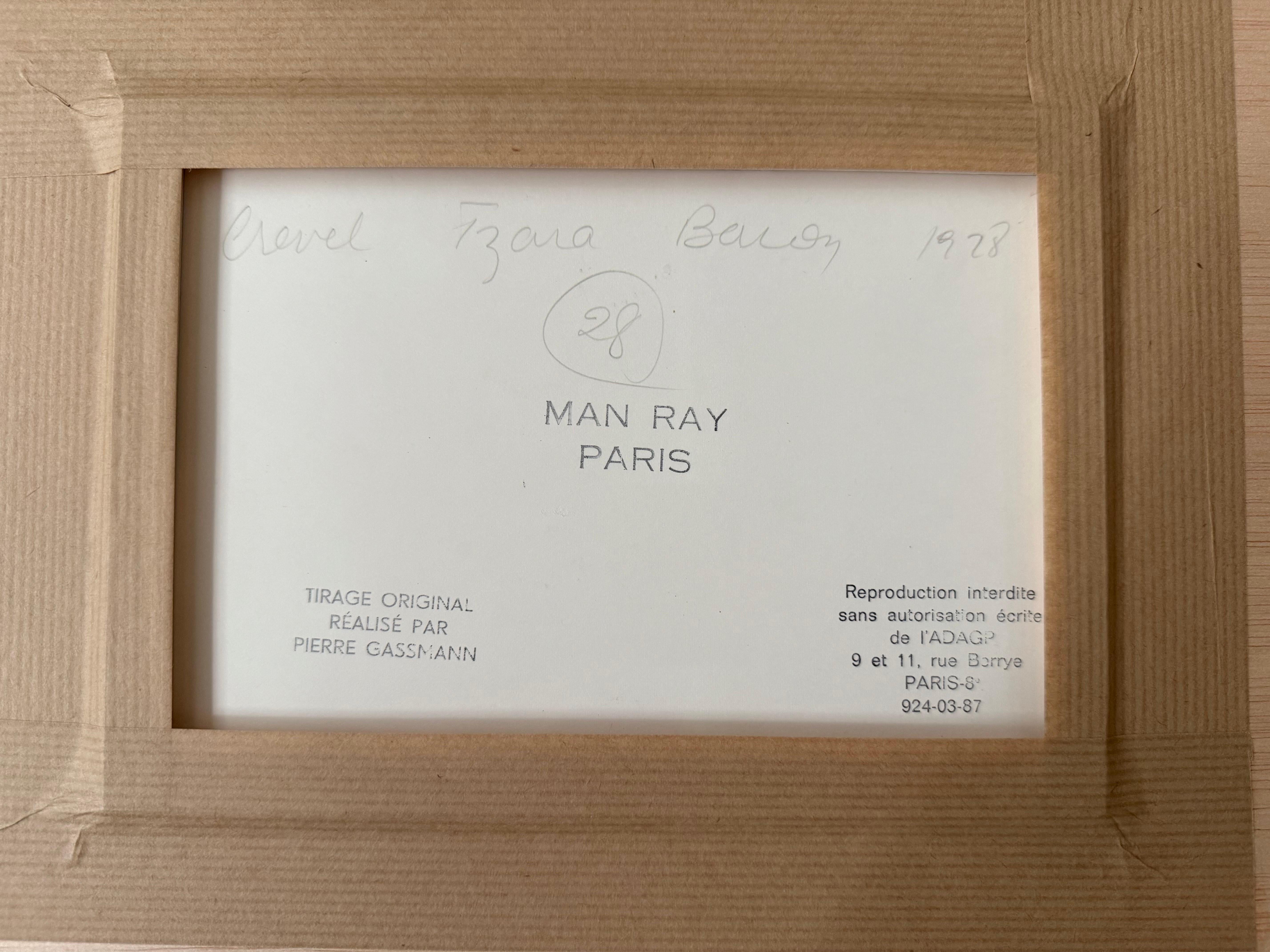 Late 20th Century Man Ray Photography of René Crevel, Tristan Tzara, Jacques Baron Framed For Sale