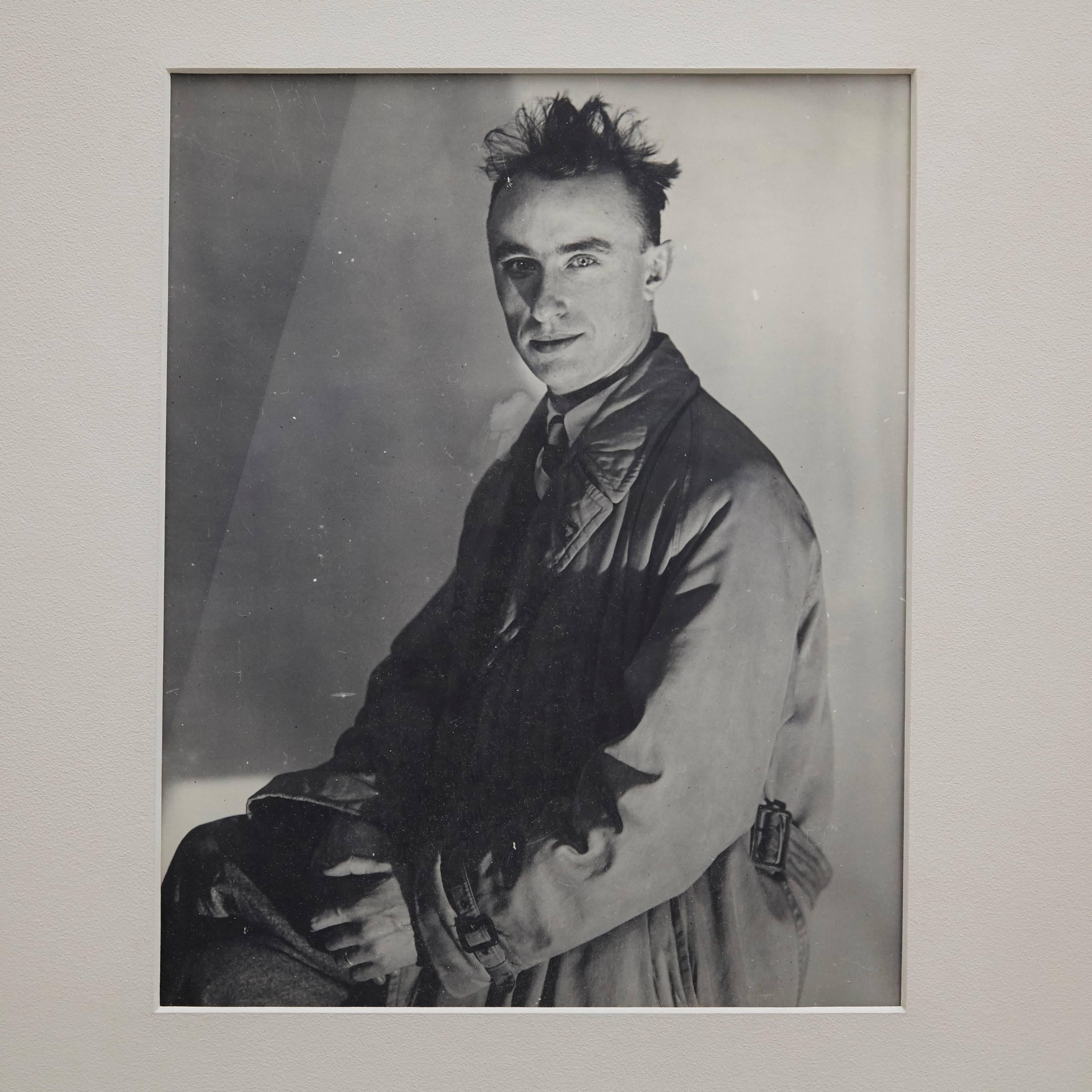 Man Ray photography of Yves Tanguy, circa 1930.

A posthumous print from the original negative in 1977 by Pierre Gassmann.

Gelatin silver bromide.

Born (Philadelphia, 1890 - Paris, 1976) Emmanuel Radnitzky, Man Ray adopted his pseudonym in