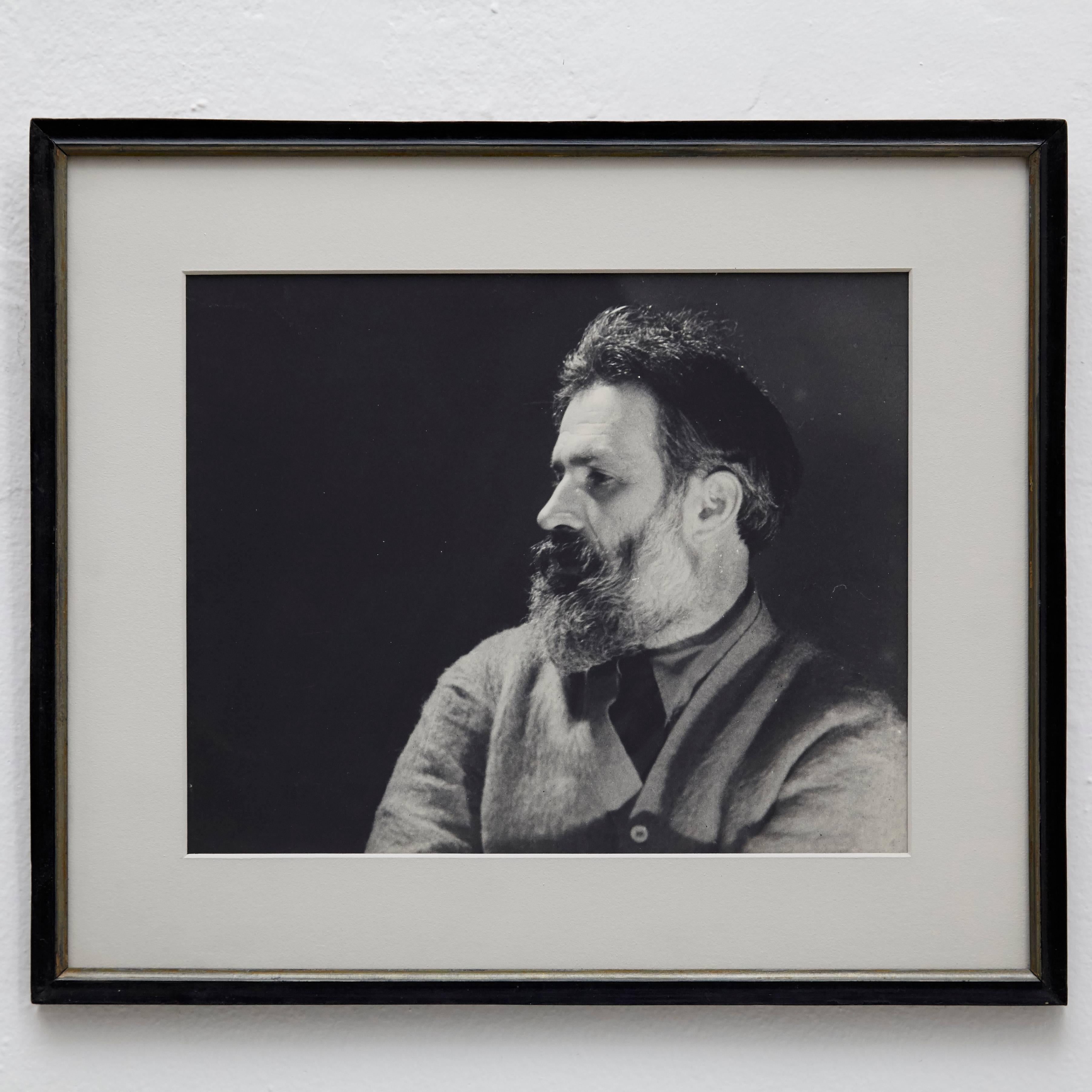 Mid-Century Modern Man Ray (after) Mid Century Modern Portrait of Constantin Brancusi For Sale