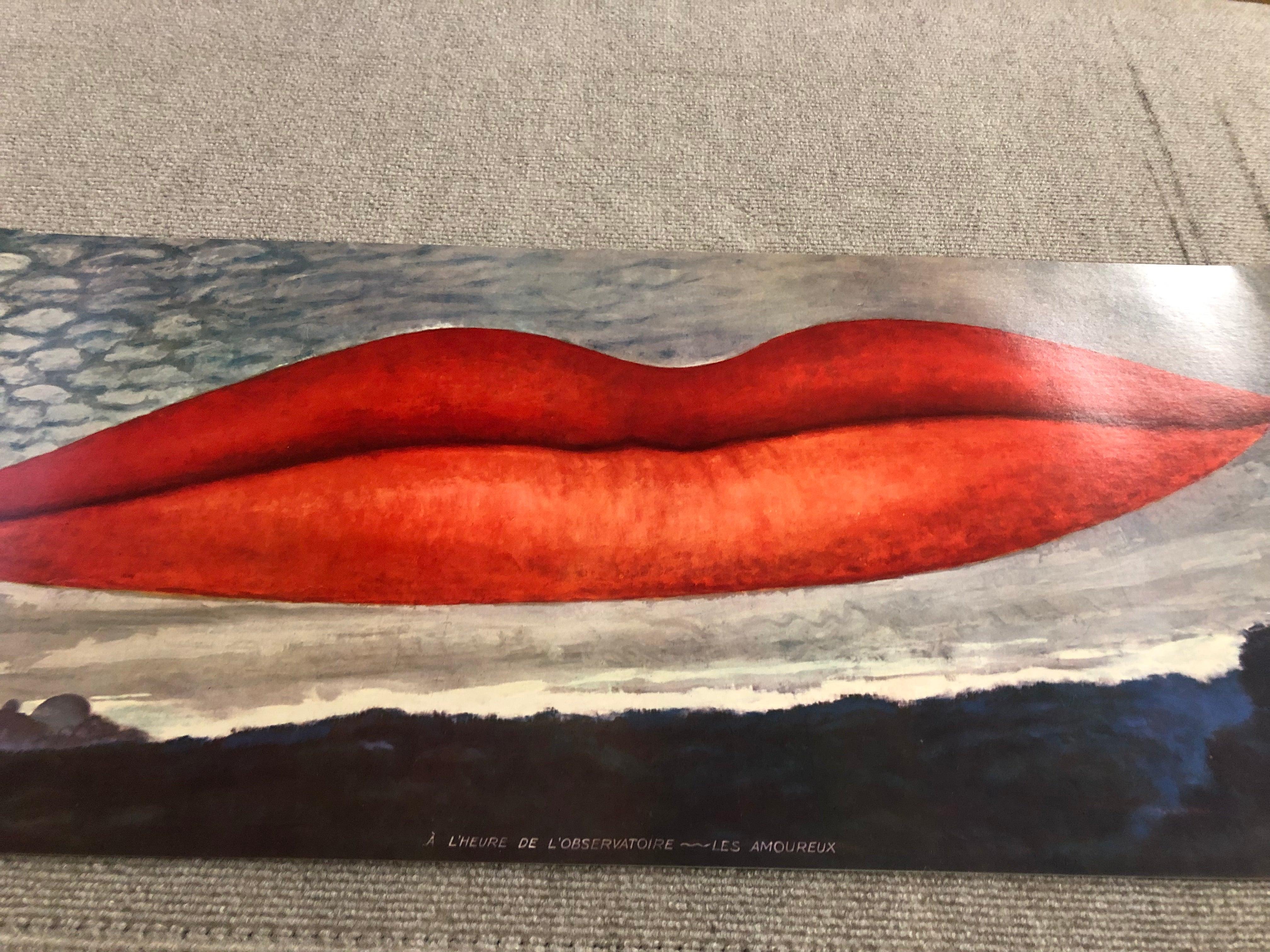 1966 Man Ray 'Lips (No Text)' Pop Art Red, Gray, Brown USA Offset Lithograph 5