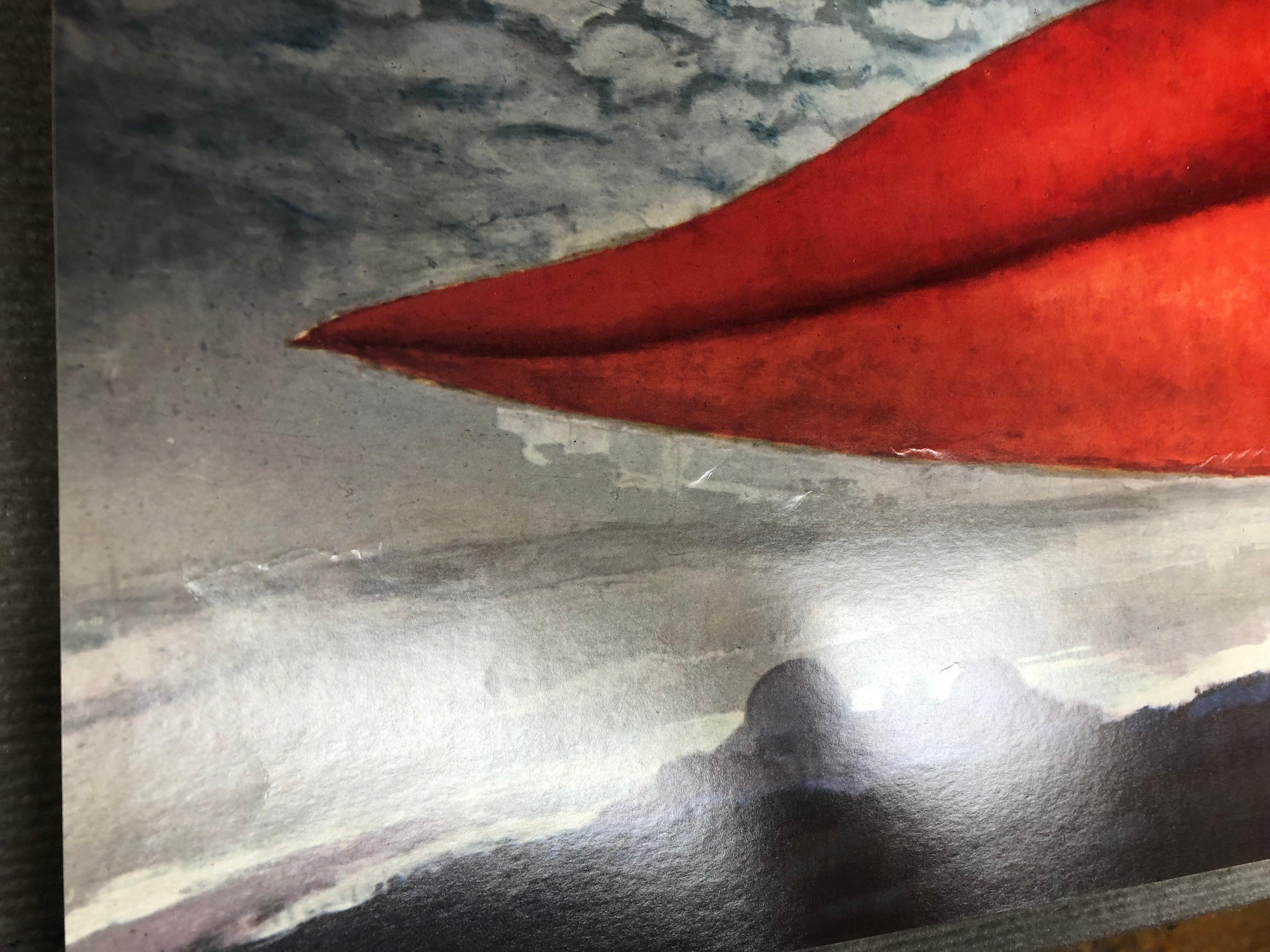 1966 Man Ray 'Lips (No Text)' Pop Art Red, Gray, Brown USA Offset Lithograph 6