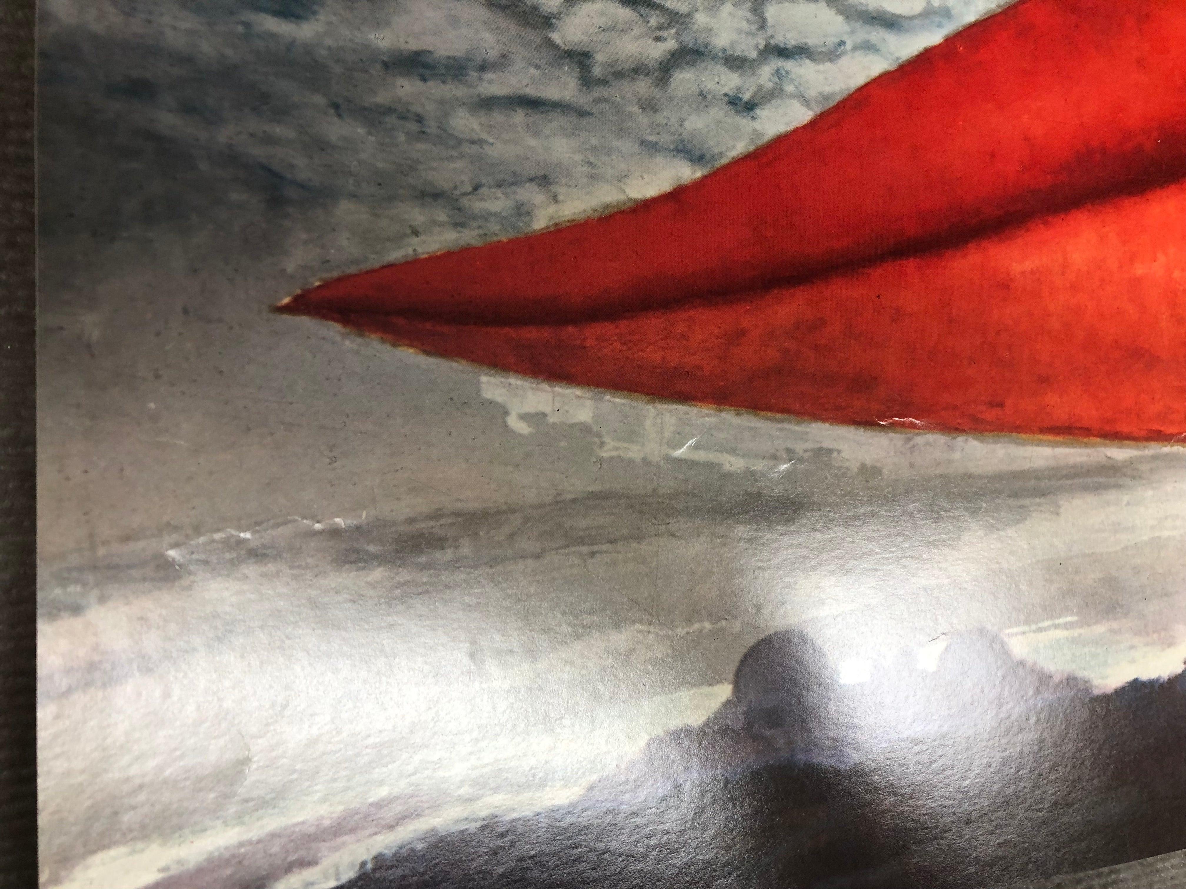 1966 Man Ray 'Lips (No Text)' Pop Art Red, Gray, Brown USA Offset Lithograph 7
