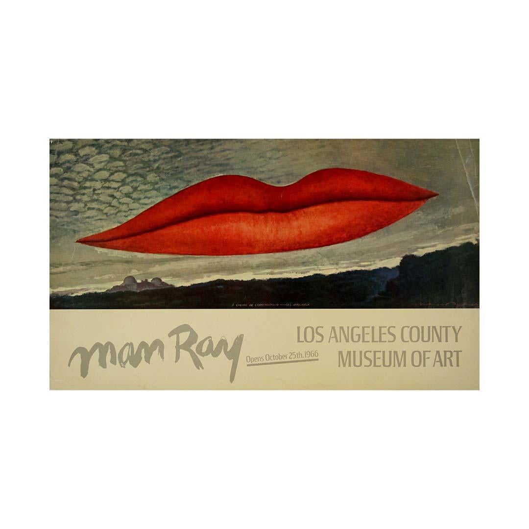 Cartel original de 1966 de la exposición de Man Ray en el Museo de Arte del Condado de Los Ángeles en venta 3