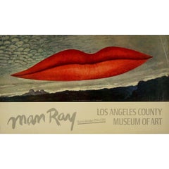 1966 original exhibition poster by Man Ray at Los Angeles County Museum of Art