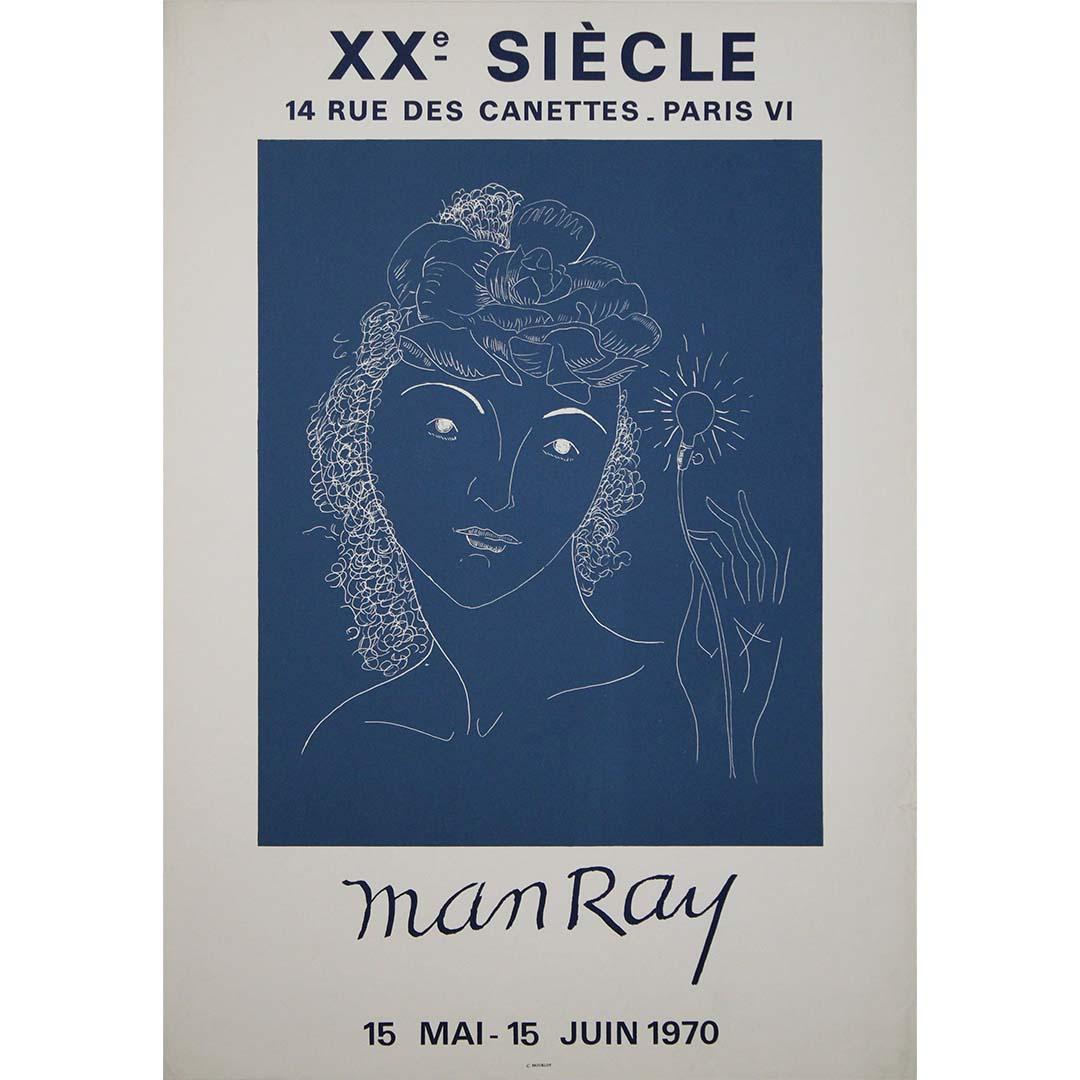 1970 Man Ray Galerie XXe Siècle Original French Exhibition Poster