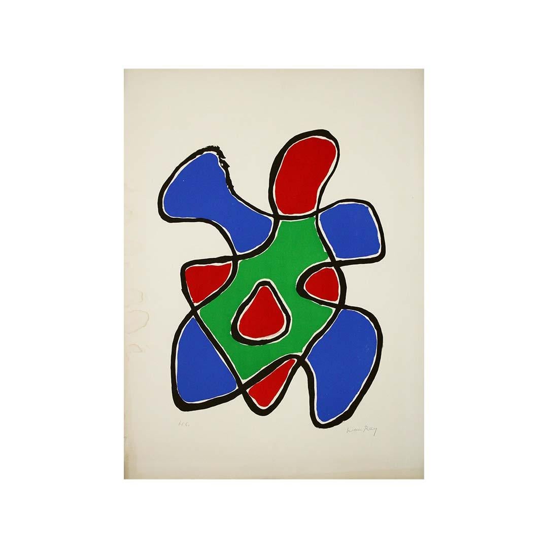 1971 Original-Lithographie von Man Ray Deux Figures - Salon de Mai im Angebot 3