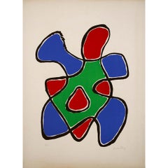 Litografía original de 1971 "Salon de Mai - Deux Figures" de Man Ray