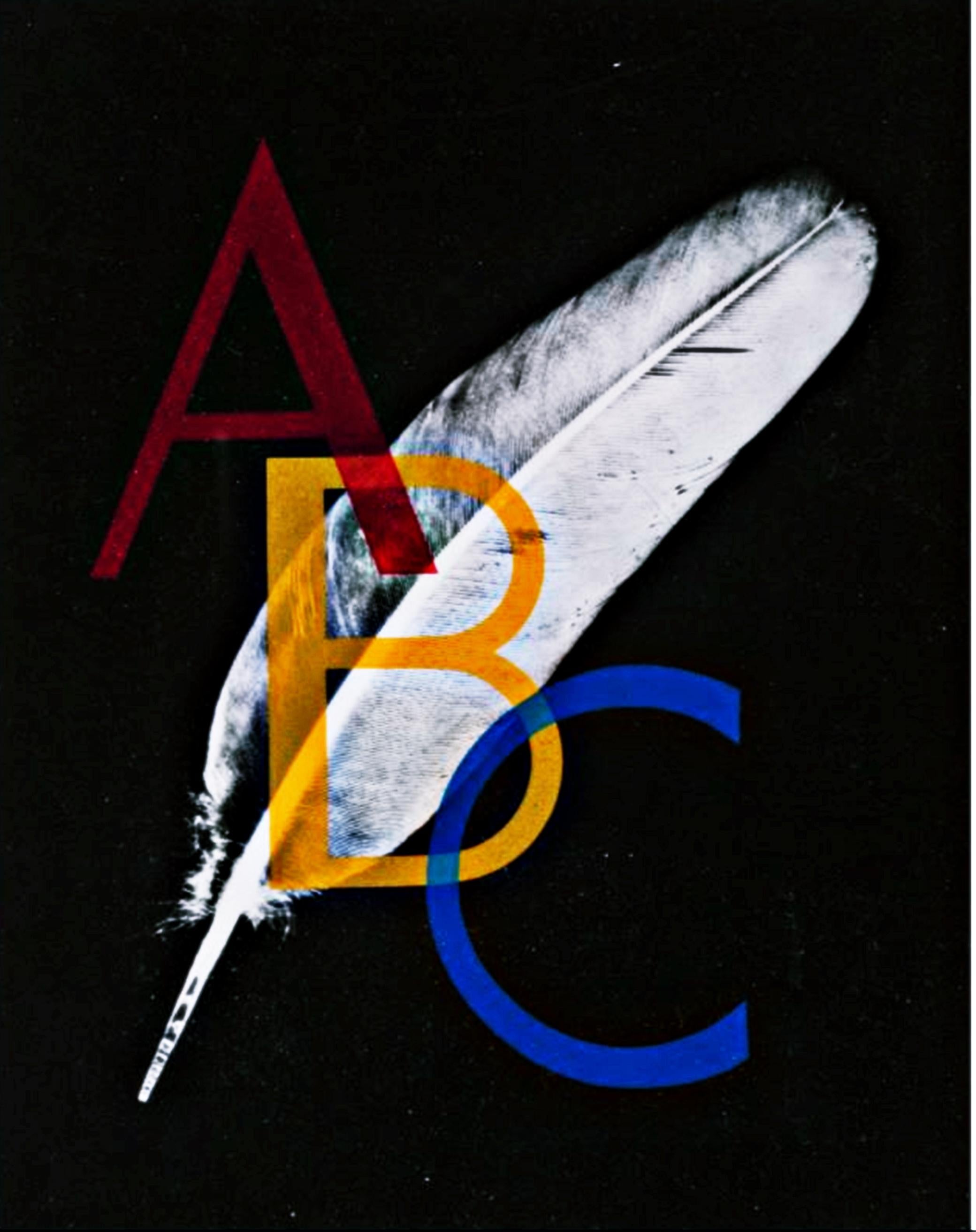 Man Ray Abstract Print – Alphabet Pour Adultes (Alphabet für Erwachsene) Siebdruck, Lithographie, signiert gerahmt
