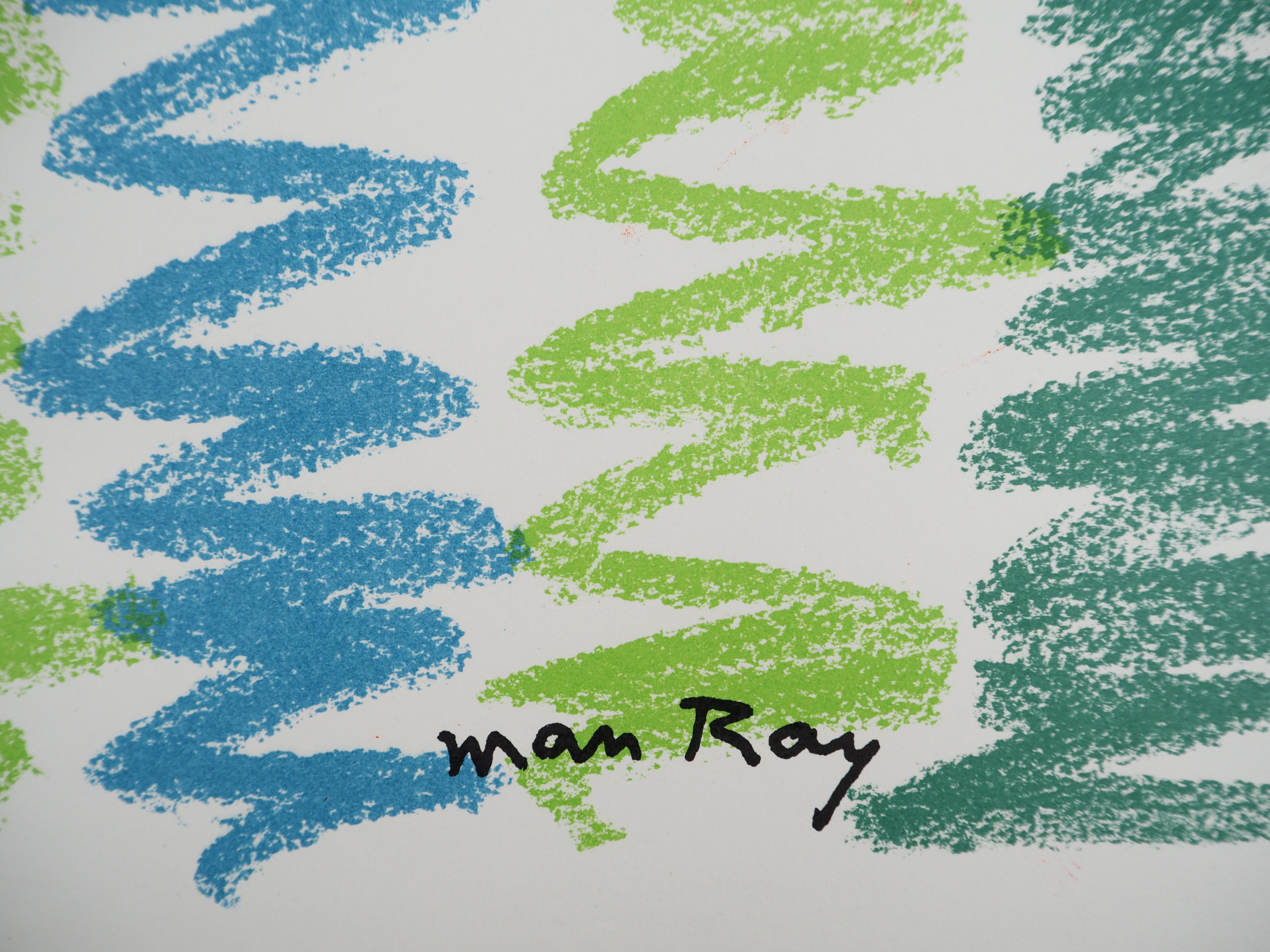 Color Rainbow : Biennale de Menton - Original lithograph poster (MOURLOT) - Print by Man Ray