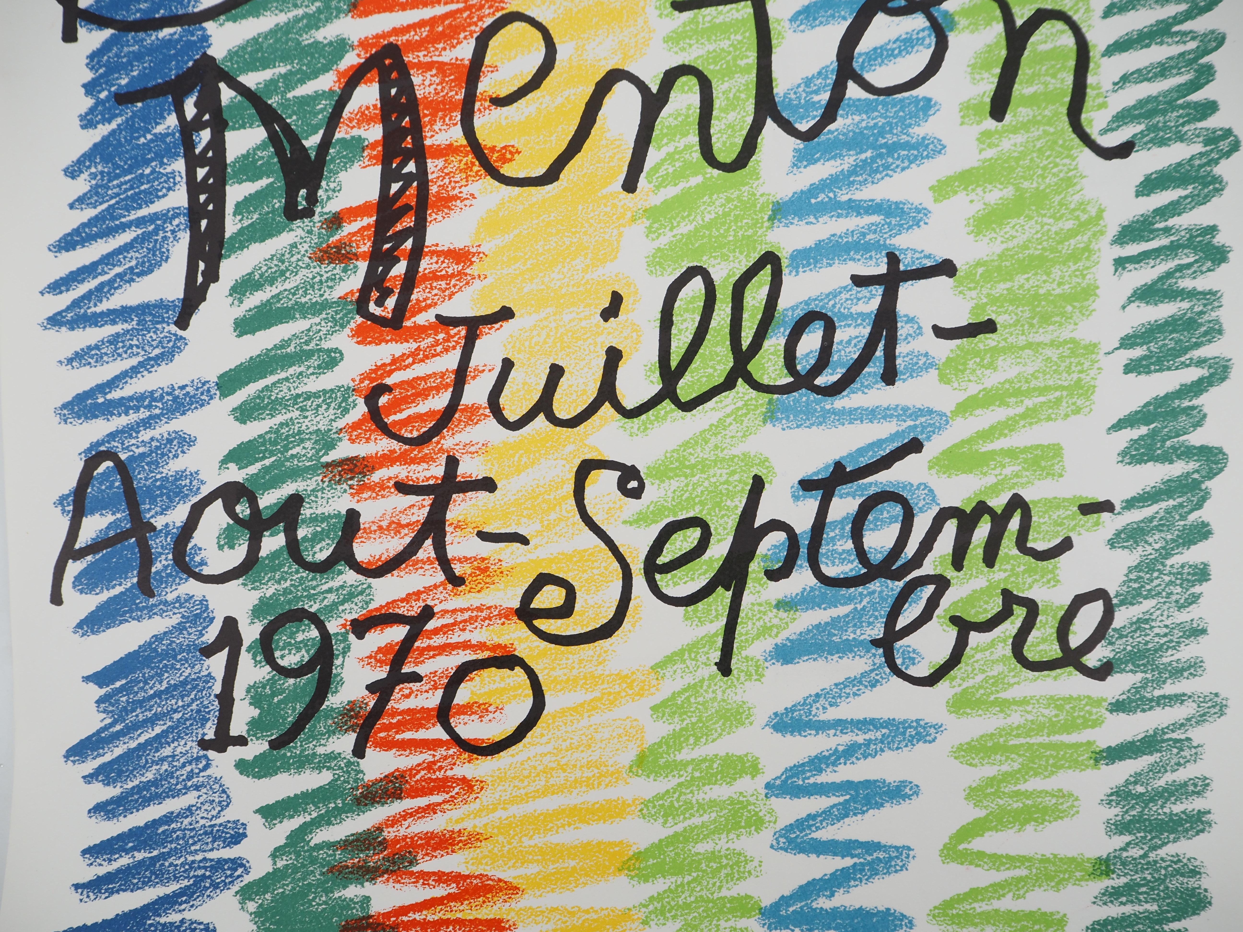 Color Rainbow : Biennale de Menton - Original lithograph poster (MOURLOT) For Sale 1