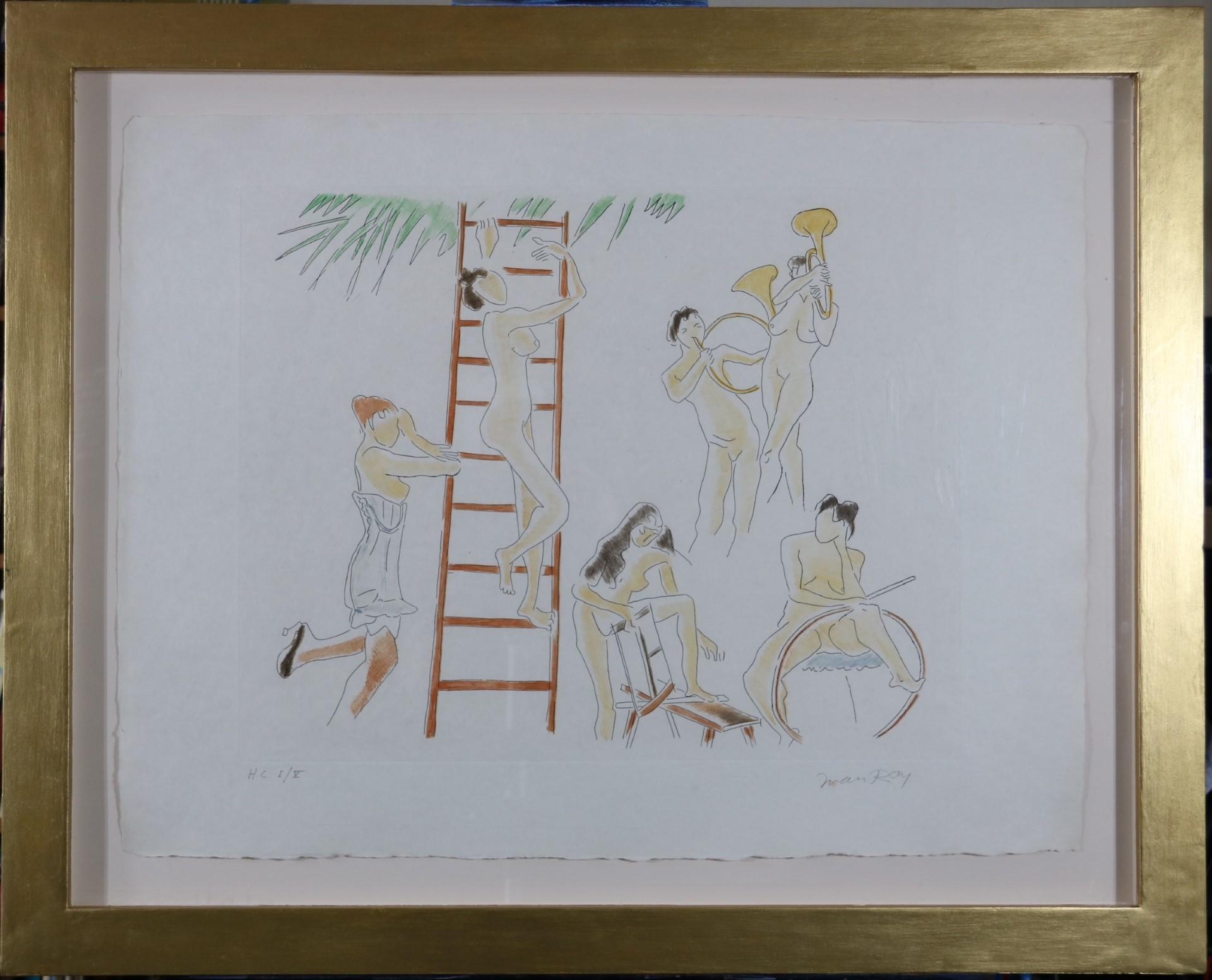 Mid Century Modern Edición Limitada Aguafuerte - La Ballade des Dames Hors du Temps - Print Surrealista de Man Ray