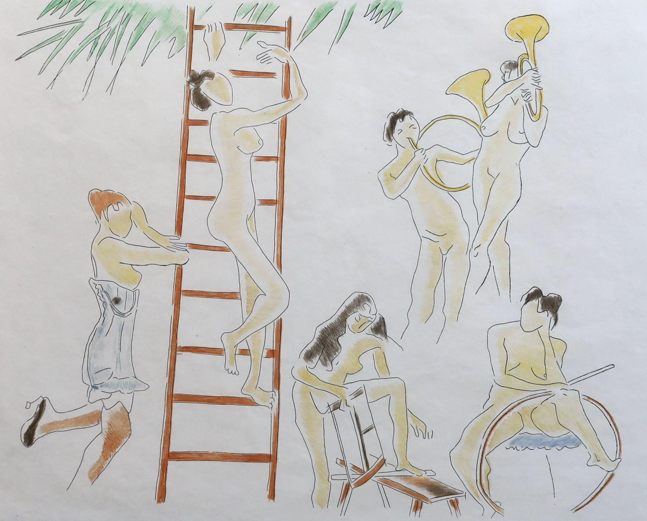 Figurative Print Man Ray - « Concert » de « La Ballade des Dames Hors du Temps » Lithographie en édition limitée