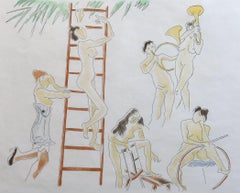 Mid Century Modern Edición Limitada Aguafuerte - La Ballade des Dames Hors du Temps