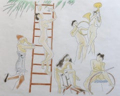 „Concert“ aus „La Ballade des Dames Hors du Temps“ Lithographie in limitierter Auflage