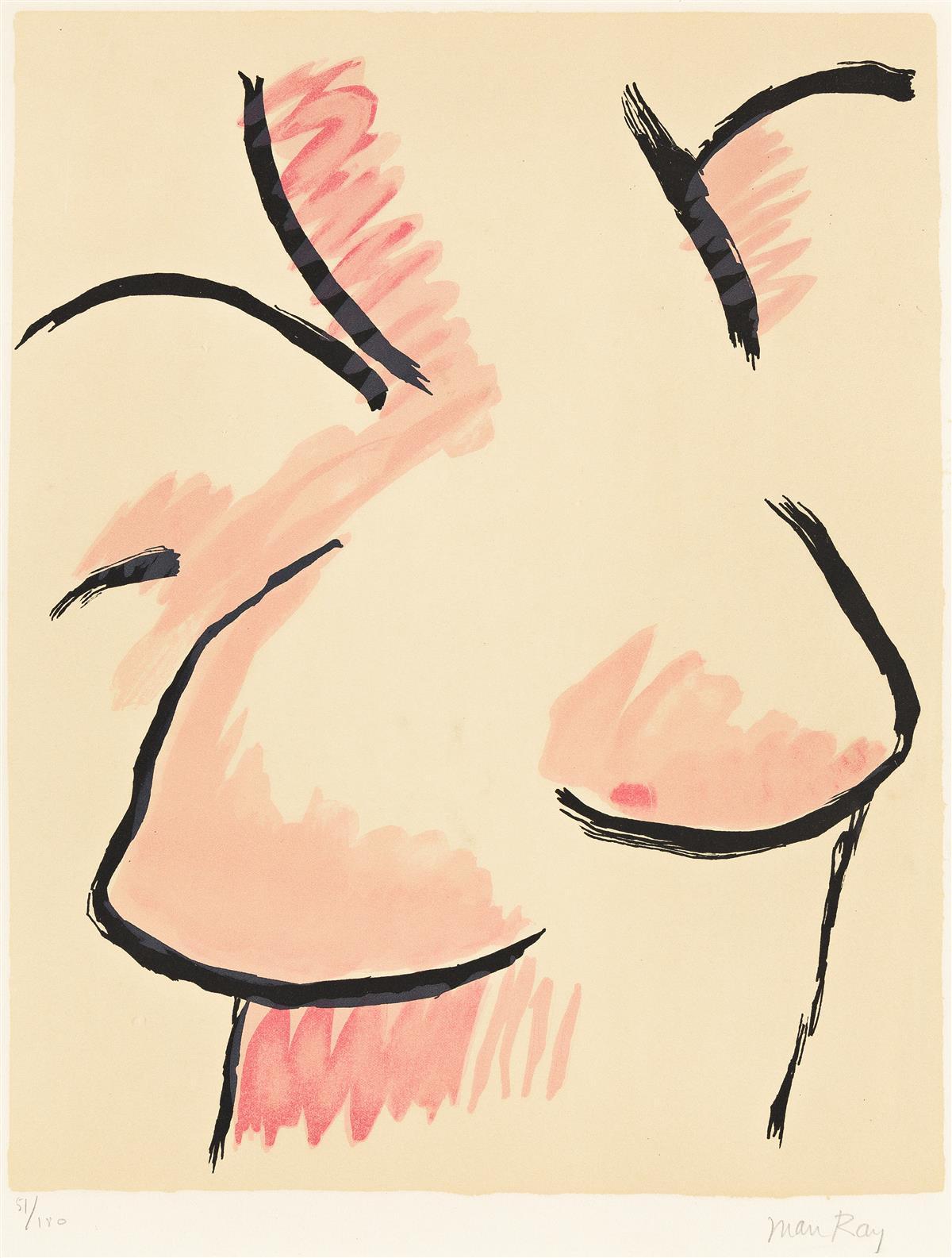 Abstract Print Man Ray - De l'Origine des Espèces par Voie de Sélection Irrationnelle : Buste de femme
