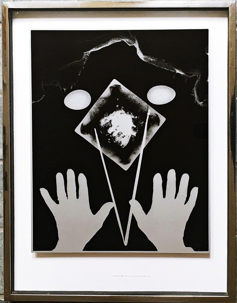 Hands, Mid Century mod Surrealist mixed media Signed/N (Gemini 20 Anselmino 61) - Print by Man Ray