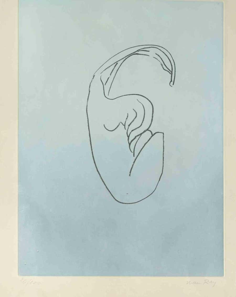 Les Anatomes, Plate F - Etching by Man Ray - 1970
