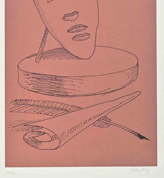 Les Six Masques Voyants - Lithographie de Man Ray - 1970
