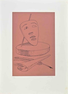 Les Six Masques Voyants - Lithographie de Man Ray - 1970