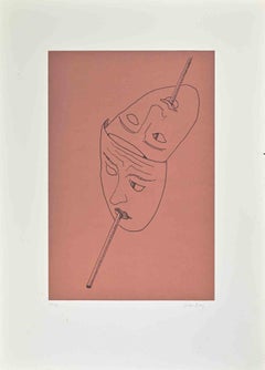 Les Six Masques Voyants - Lithographie de Man Ray - 1970