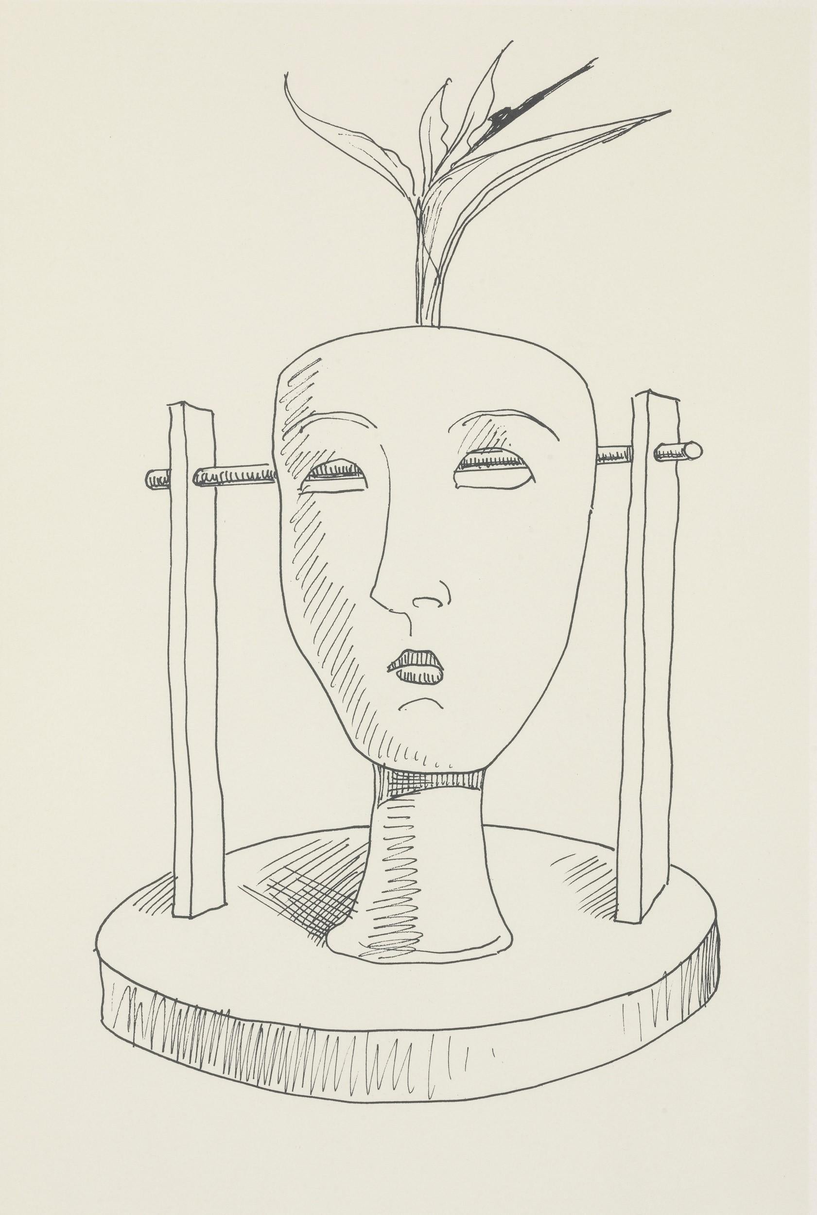 Man Ray (1890–1976) - Maschere - Lithograph on paper en venta 1