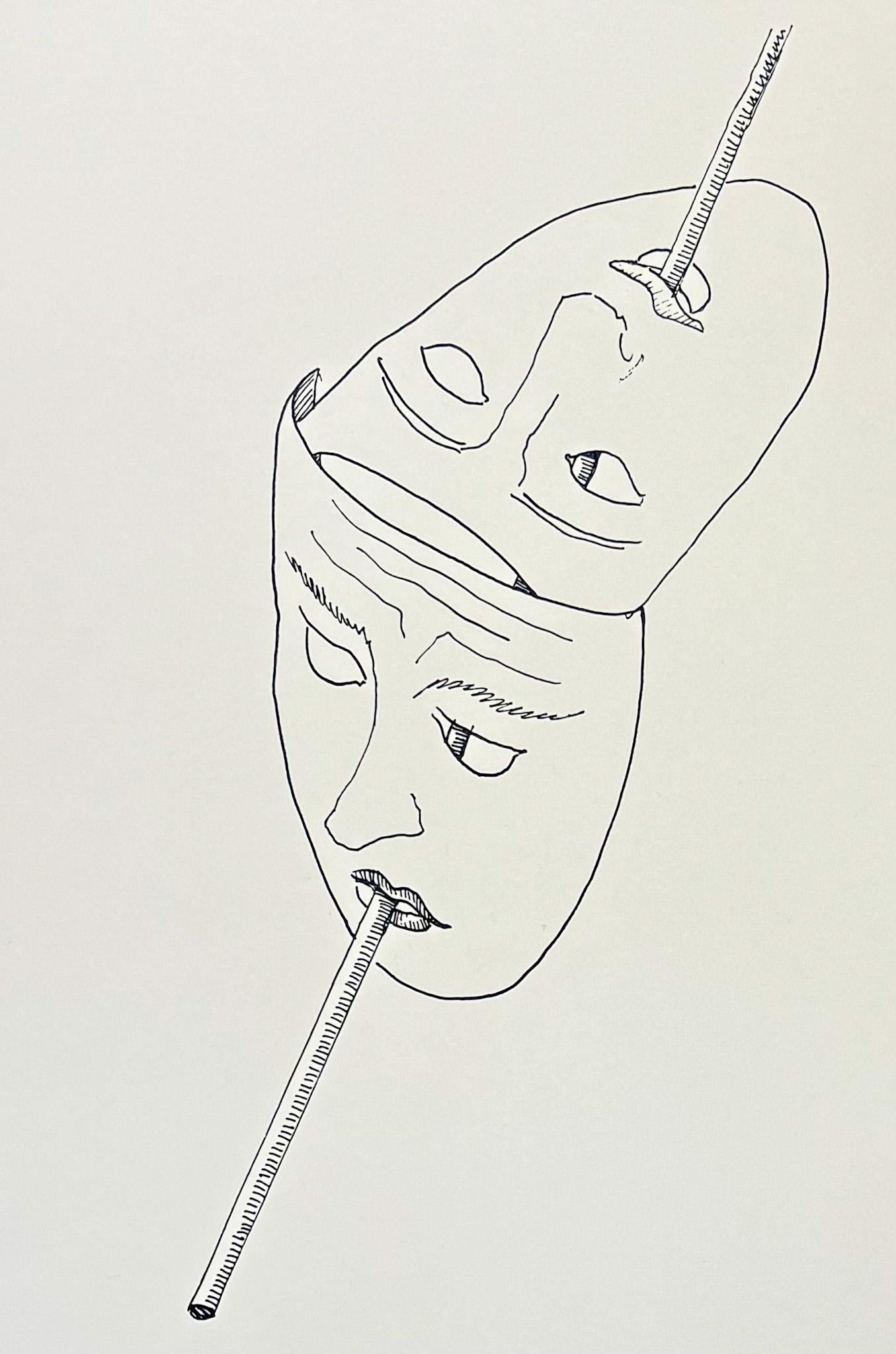 Man Ray (1890–1976) - Maschere - Lithograph on paper For Sale 2