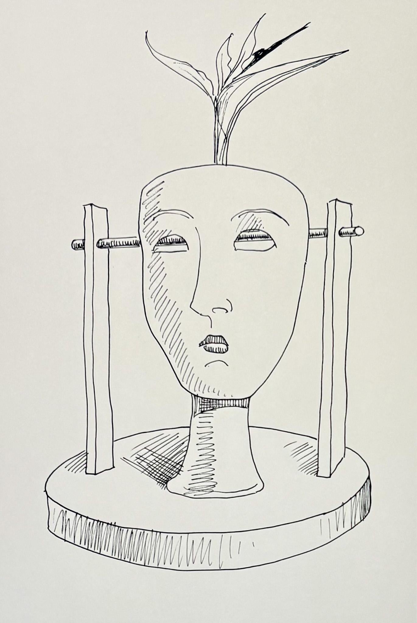 Man Ray (1890–1976) - Maschere - Lithograph on paper For Sale 2