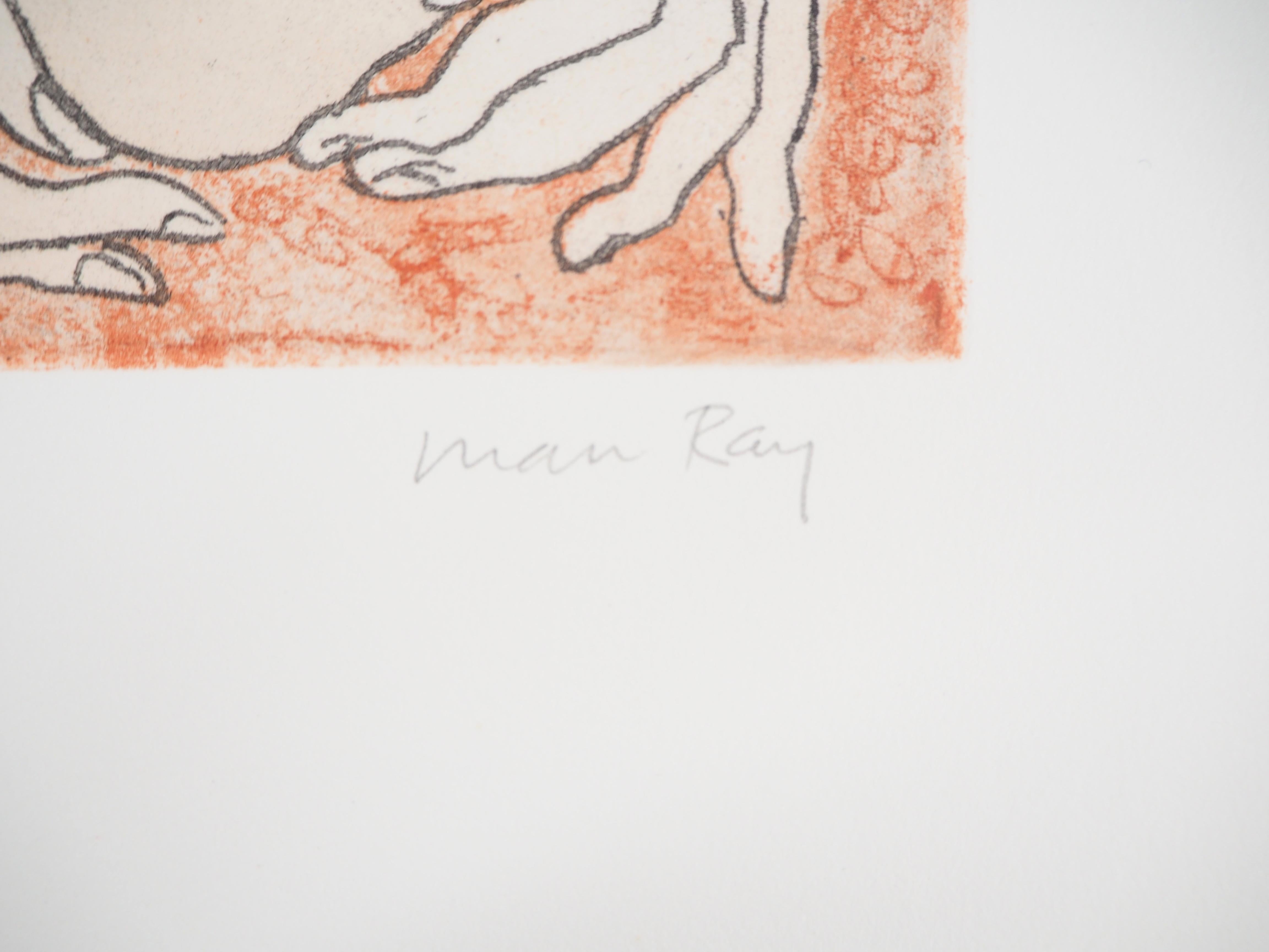 Mask and Hands - Original handsigned etching  - Print by Man Ray