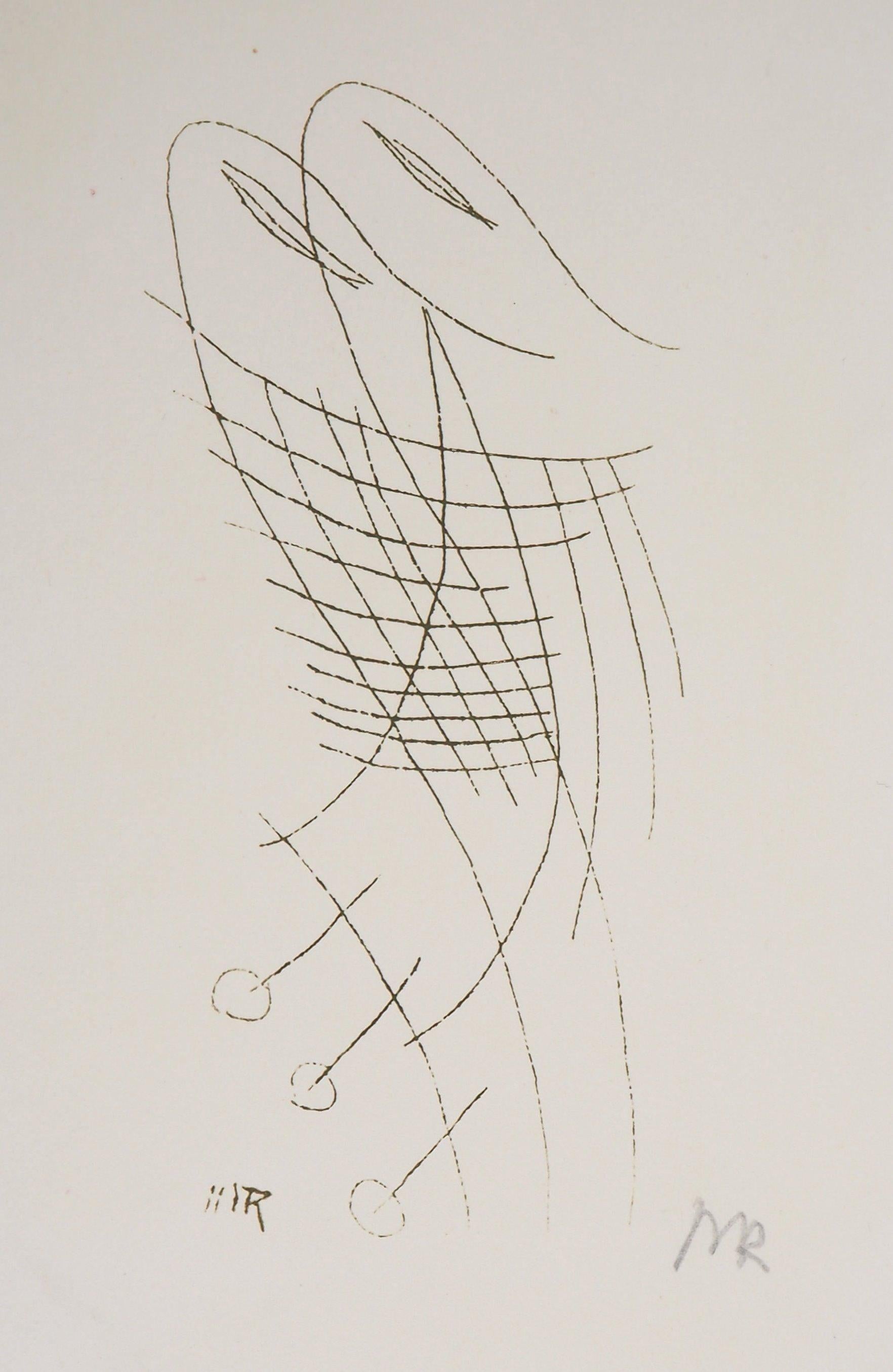 Ein Paar, Lydie, 1969 - Original handsignierte Radierung (Surrealismus), Print, von Man Ray