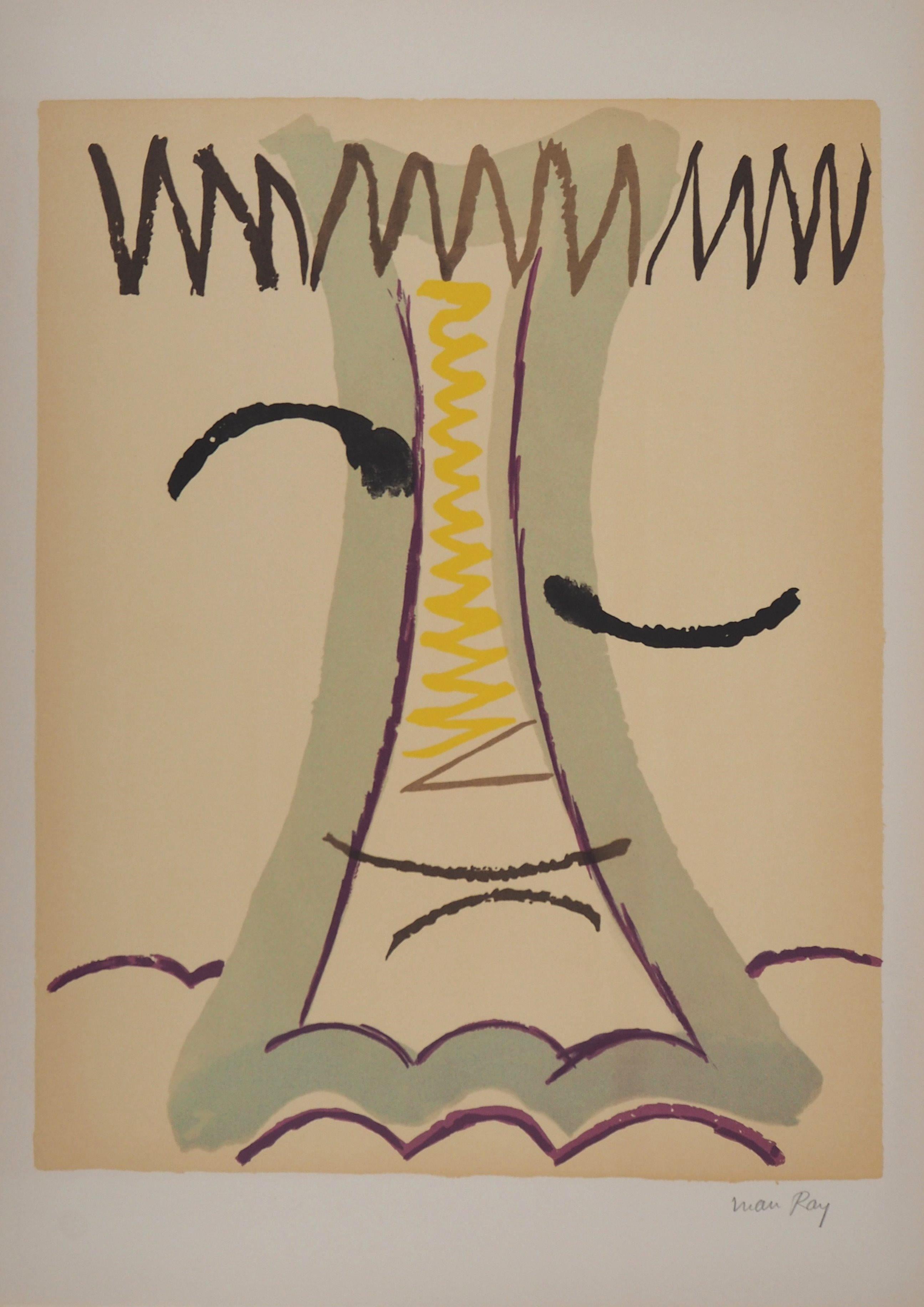 Oneiric Portait - Handsigned Original Lithograph (Mourlot) - Surrealist Print by Man Ray