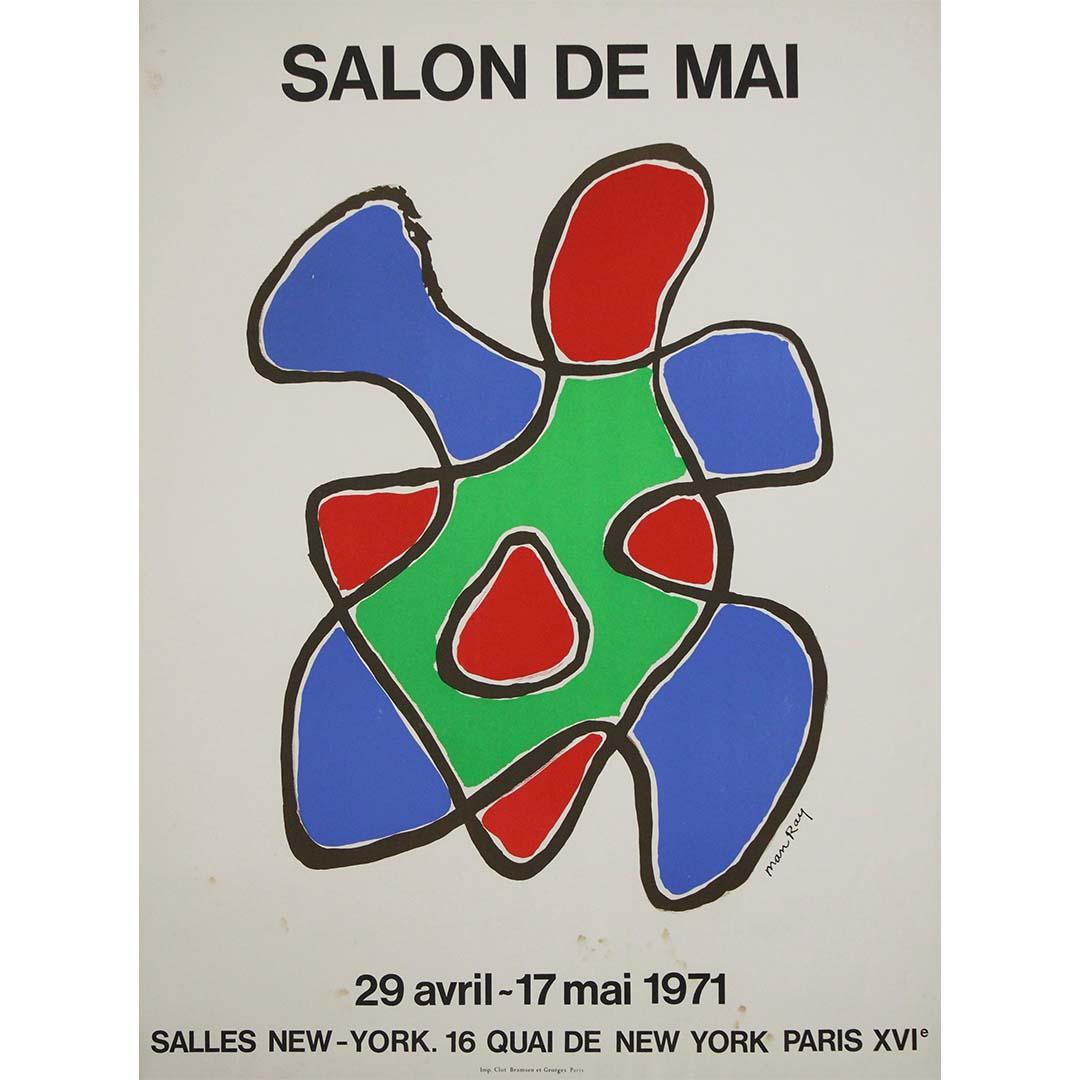 Original Exhibition Poster by Man Ray, Salon de Mai 1971