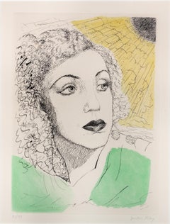 "Sheila, "  Etching and Aquatint in Color signed by Man Ray