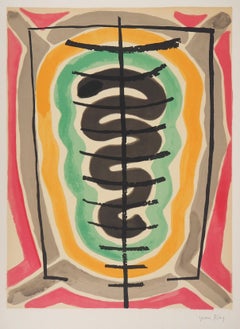 Composición surrealista - Litografía original firmada a mano