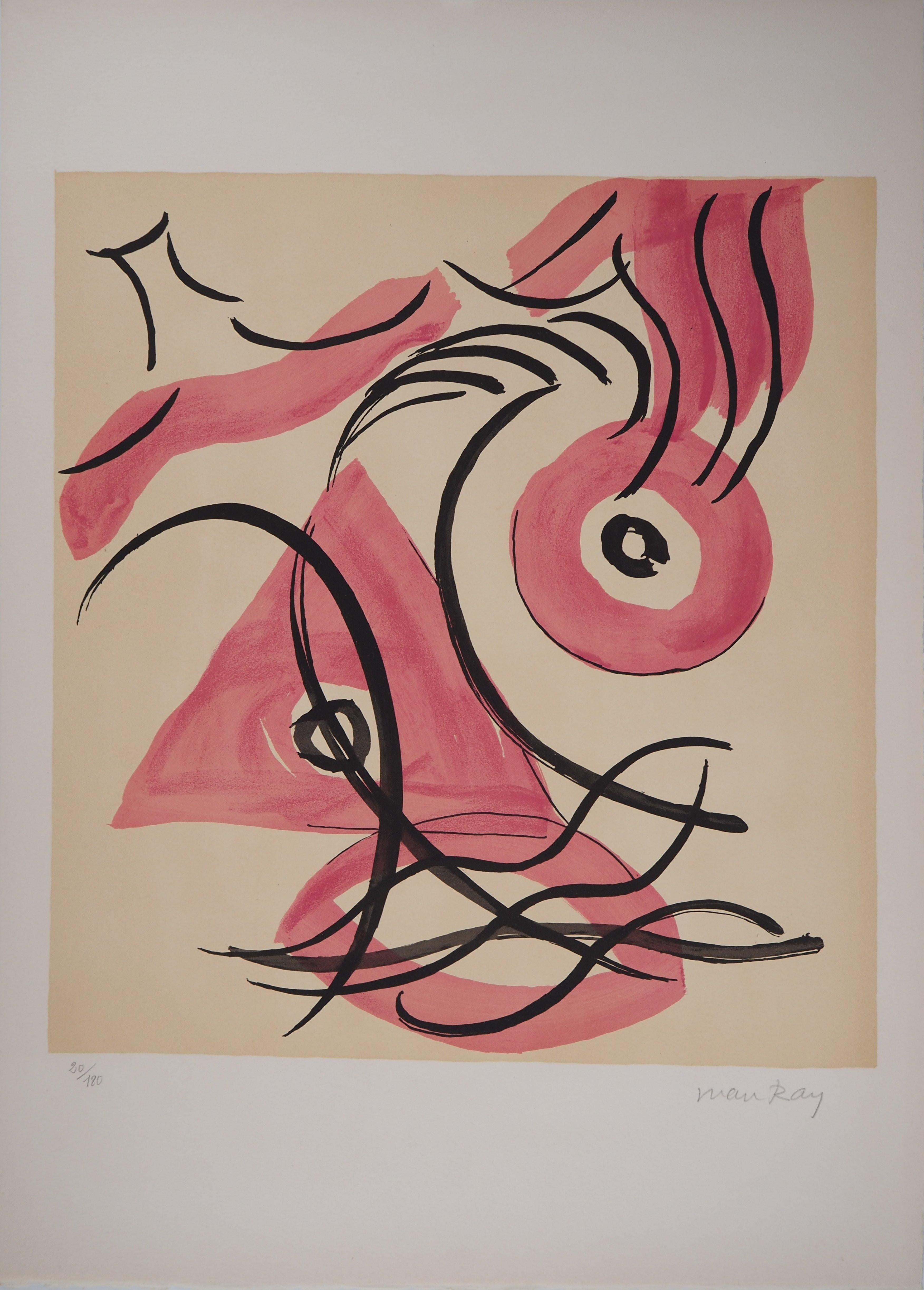 Man Ray Abstract Print - Surrealist Expression - Handsigned Original Lithograph (Anselmino #58)