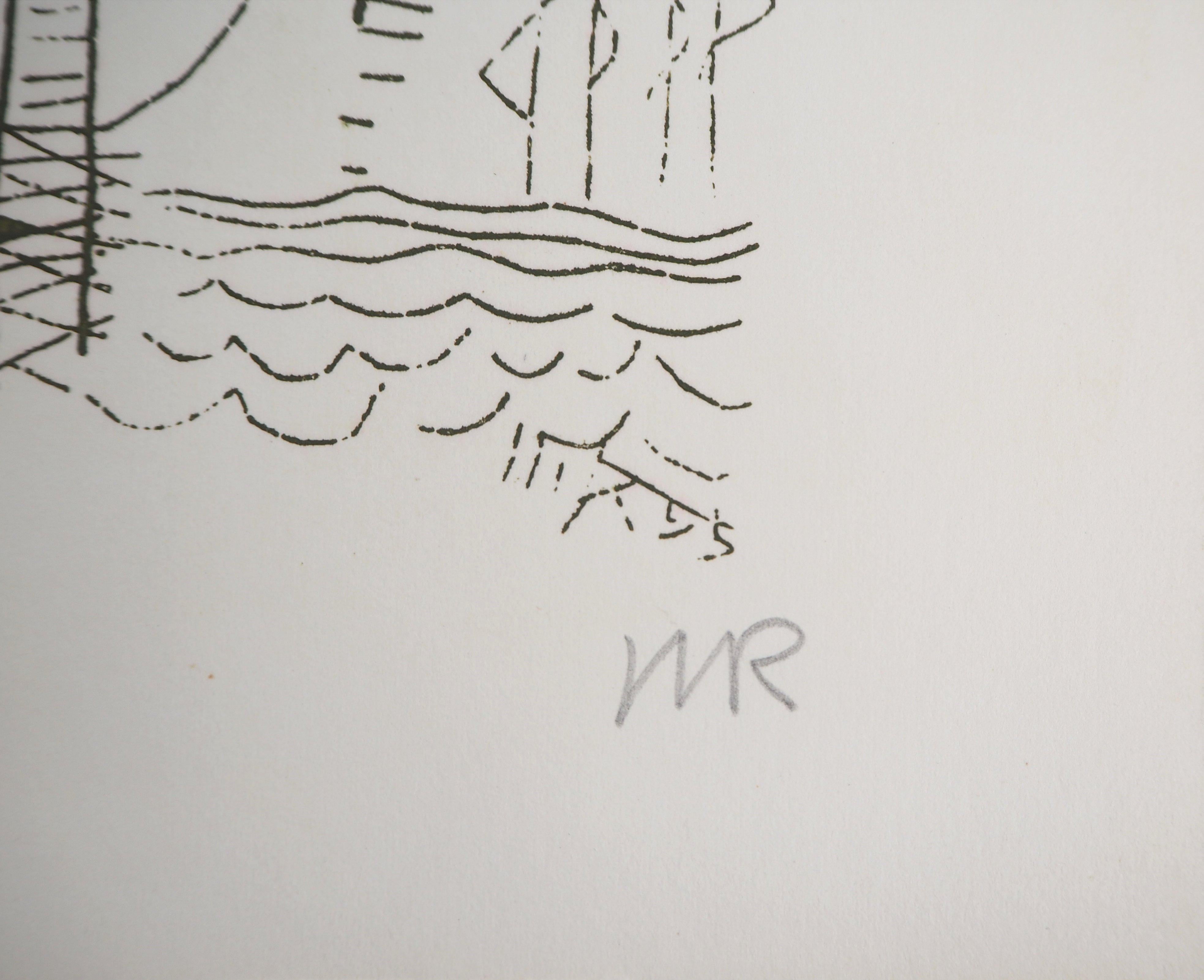 Fleurs surréalistes, Hlne, 1969 - Gravure originale signée à la main - Print de Man Ray