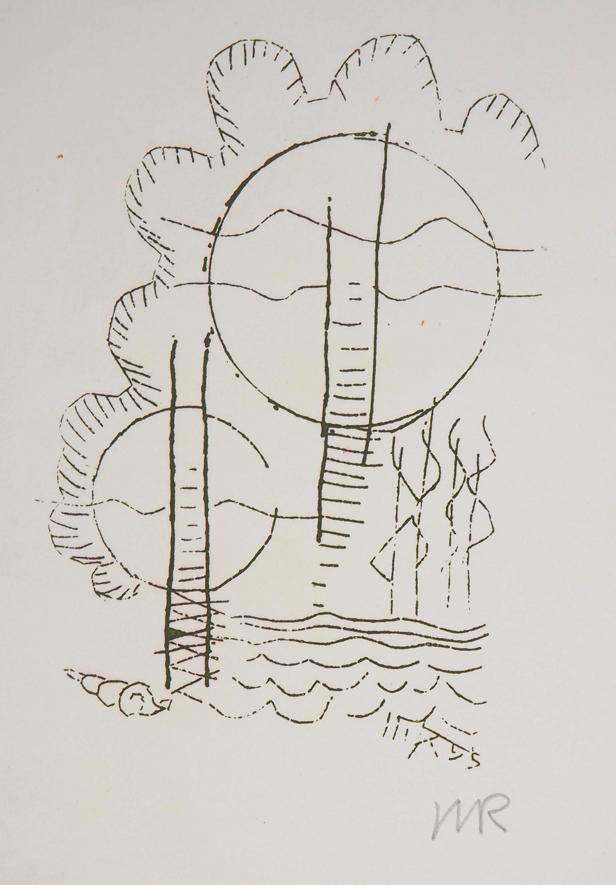 Fleurs surréalistes, Hlne, 1969 - Gravure originale signée à la main - Surréalisme Print par Man Ray