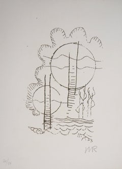 Vintage Surrealist Flowers, Hélène, 1969 - Original Handsigned Etching