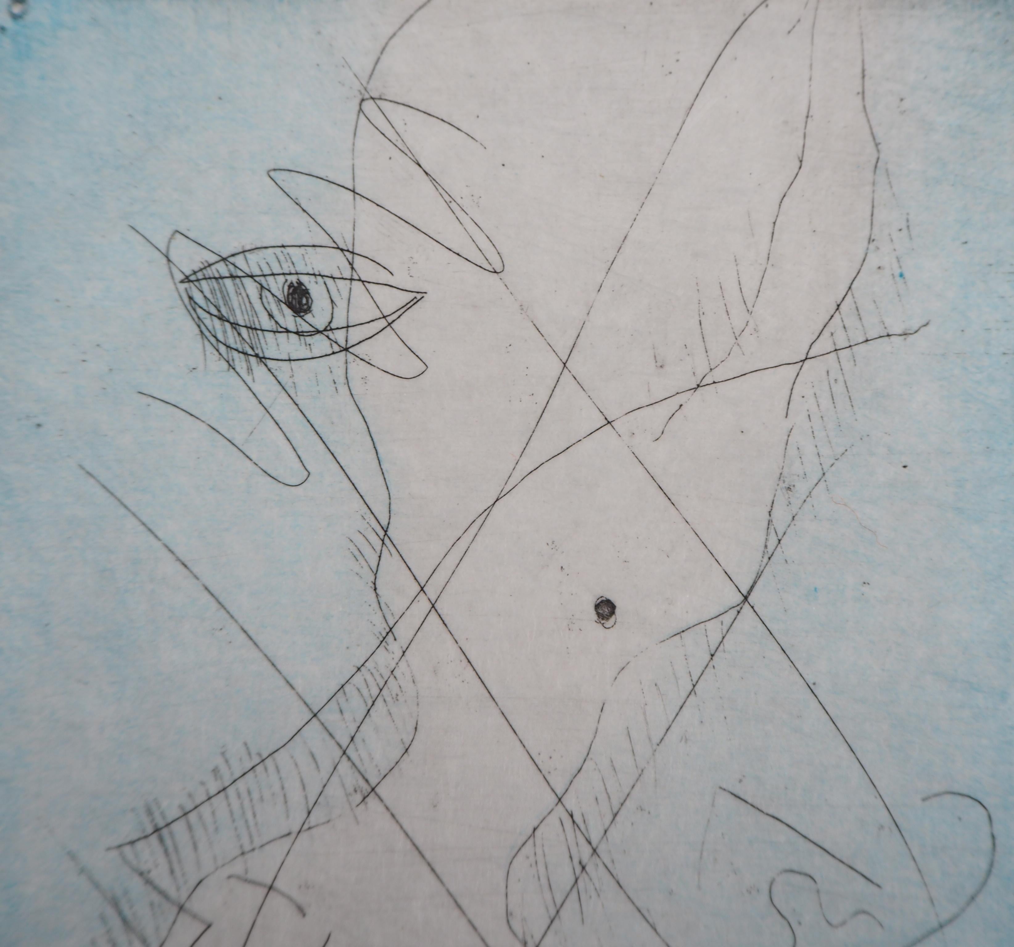 Surreaslist Portrait - Original handsigned etching (Anselmino #47) 1