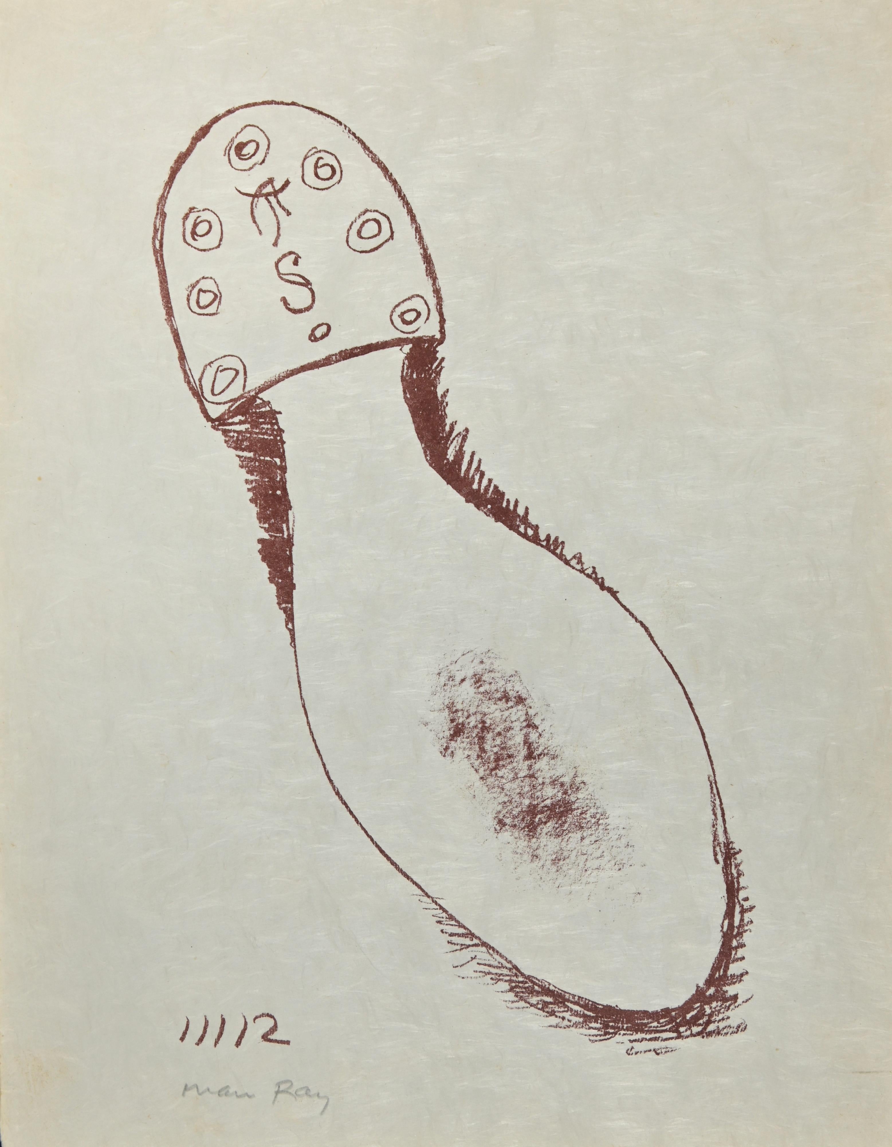 The Absolute Real ist eine Lithographie von Man Ray aus dem Jahr 1964.

Vom Künstler mit Bleistift handschriftlich signiert. 

Lithographie in roter Tinte, 1964. Die von Schwarz herausgegebene Lithografie ist Teil der Suite, die zusammen mit